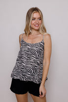 Shannon Linen Zebra Camisole