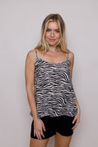 Suzy D Shannon Linen Zebra Camisole