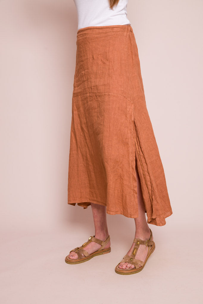 Linen skirt clearance rust