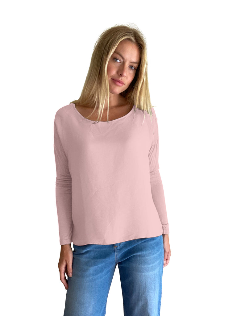 Wylda Viscose Top With Jersey Sleeves - Suzy D London
