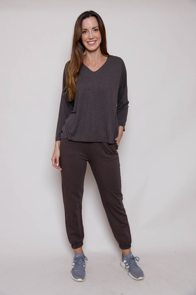 Suzy D Janice pocket detail joggers in brown